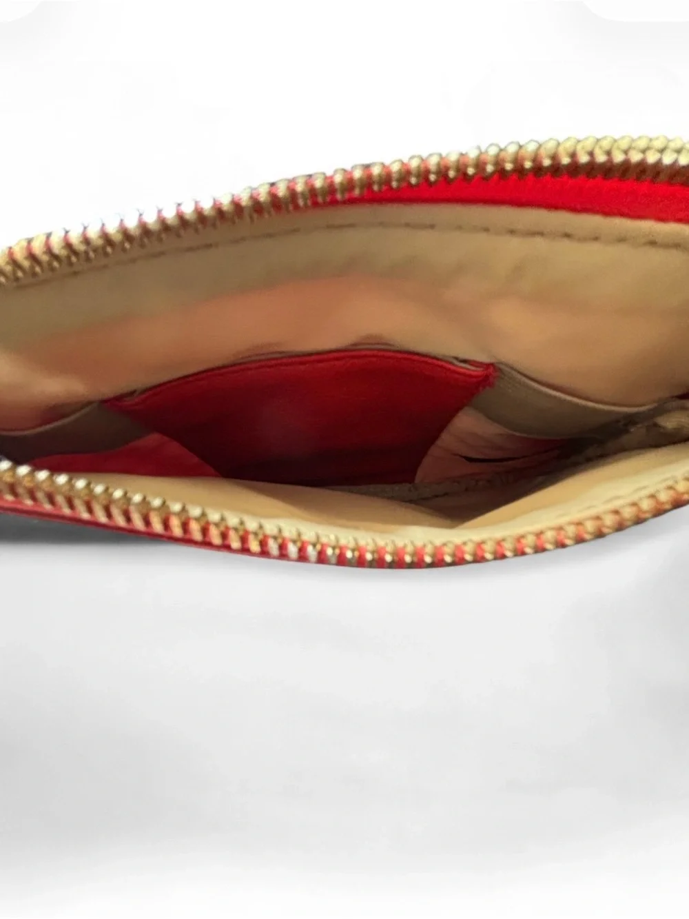 Kendra Scott Red Leather Wristlet with Gold Logo
